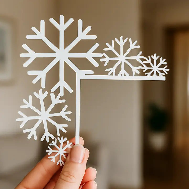 Christmas Snowflake Door Corner Decoration – Festive Holiday Wall Accent