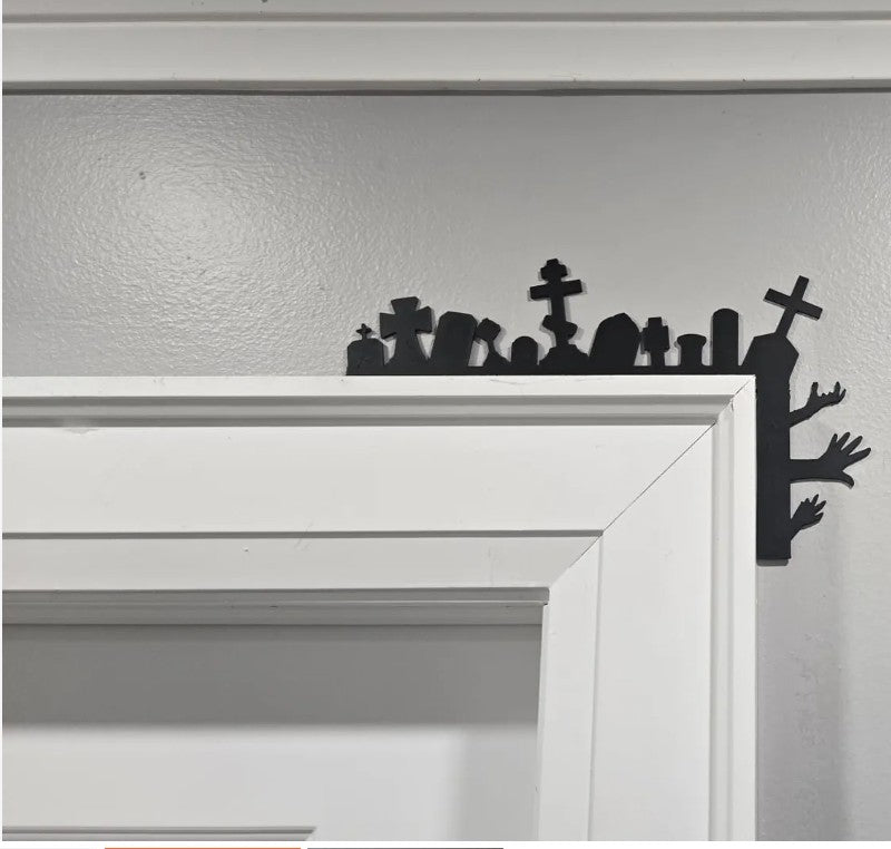 Halloween Tombstones Door Corner Decor