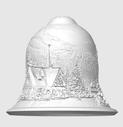 Christmas Village Lithophane Tealight Lamp