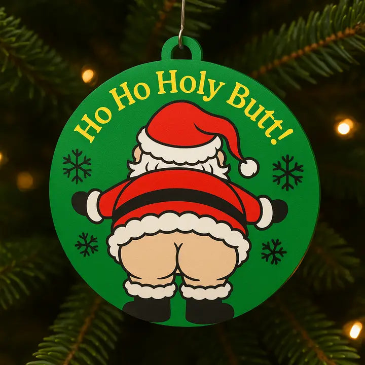 Santa Booty Christmas Ornament