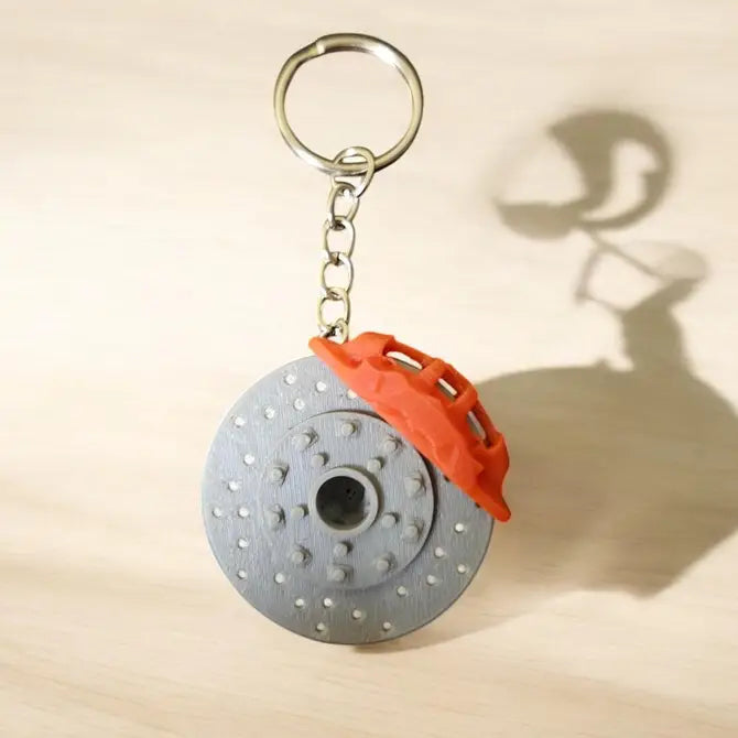 Automotive Brake Rotor Keychain – Miniature Brake Disc Charm | USA Made