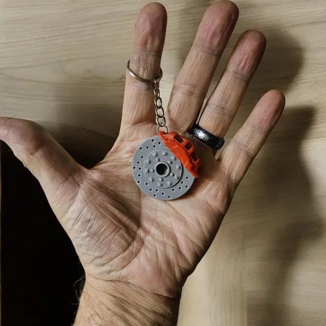 Automotive Brake Rotor Keychain – Miniature Brake Disc Charm | USA Made