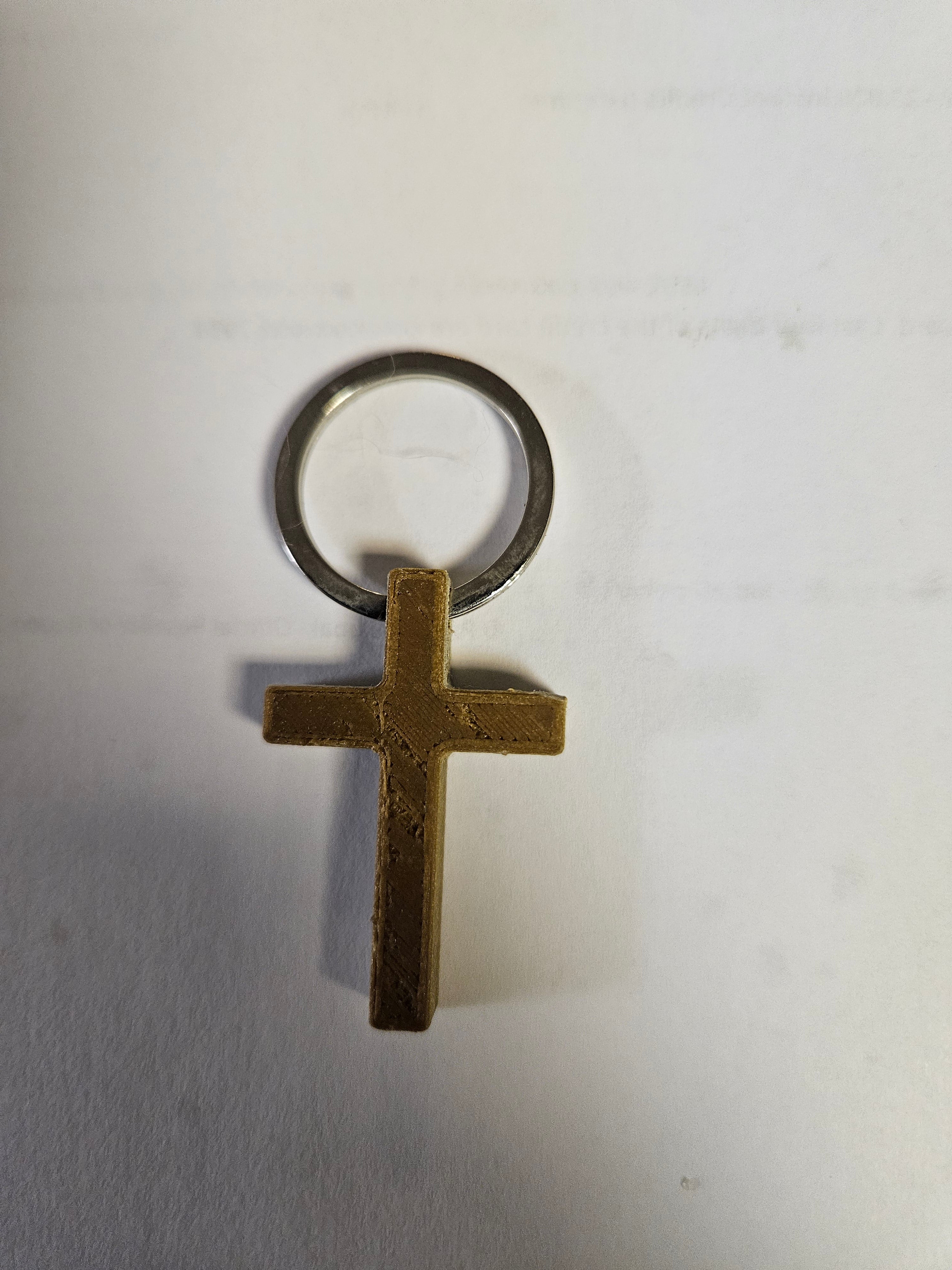 Cross Keychain – Faith Symbol Charm | USA Made 3D Printed