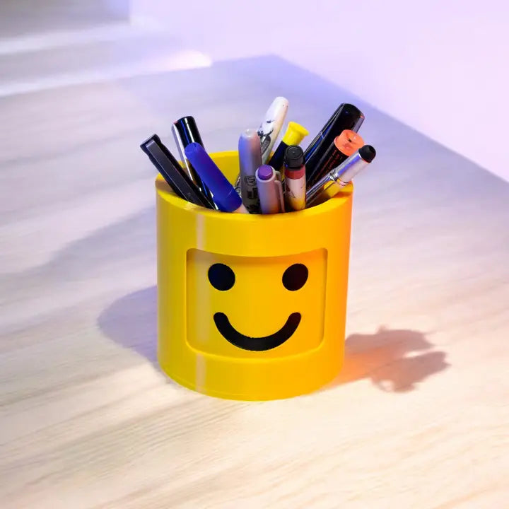 Spinning Lego Head Container – Rotating Storage for Small Parts | USA Made