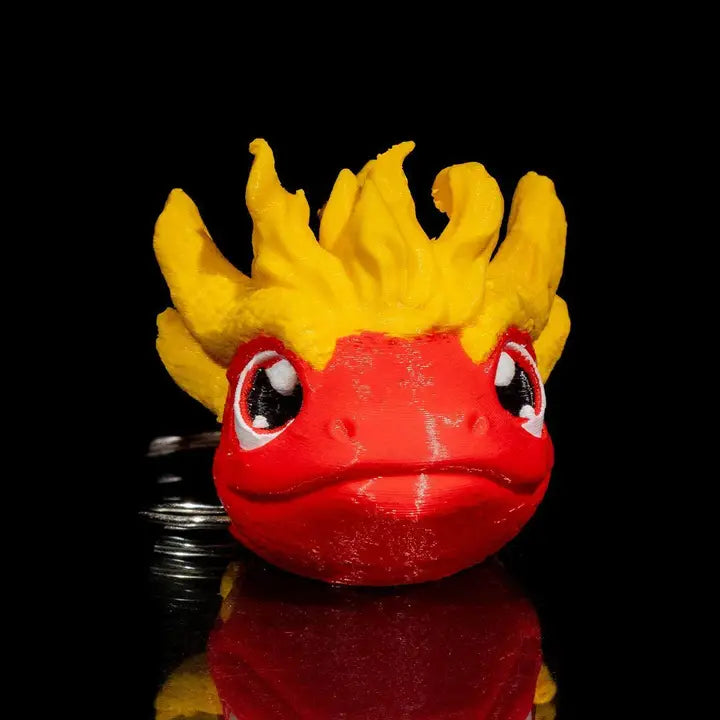Baby Fire Dragon Keychain – Mythical Creature Charm | USA Made 3D Printed