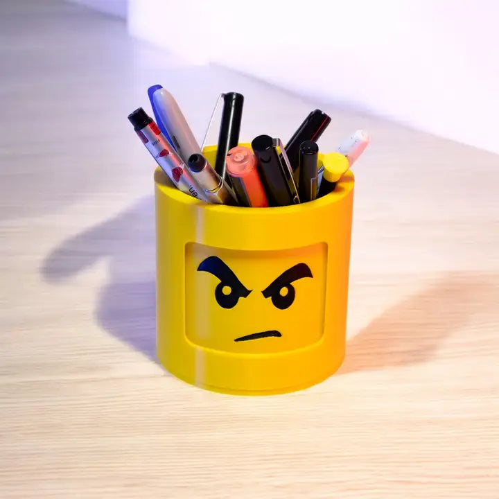 Spinning Lego Head Container – Rotating Storage for Small Parts | USA Made