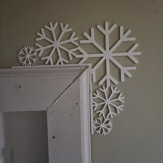 Christmas Snowflake Door Corner Decoration – Festive Holiday Wall Accent
