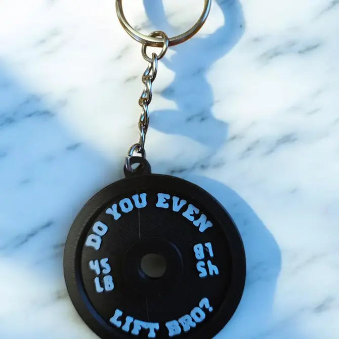 Weight Plate Keychain – Barbell Plate Charm | USA Made 3D Printed