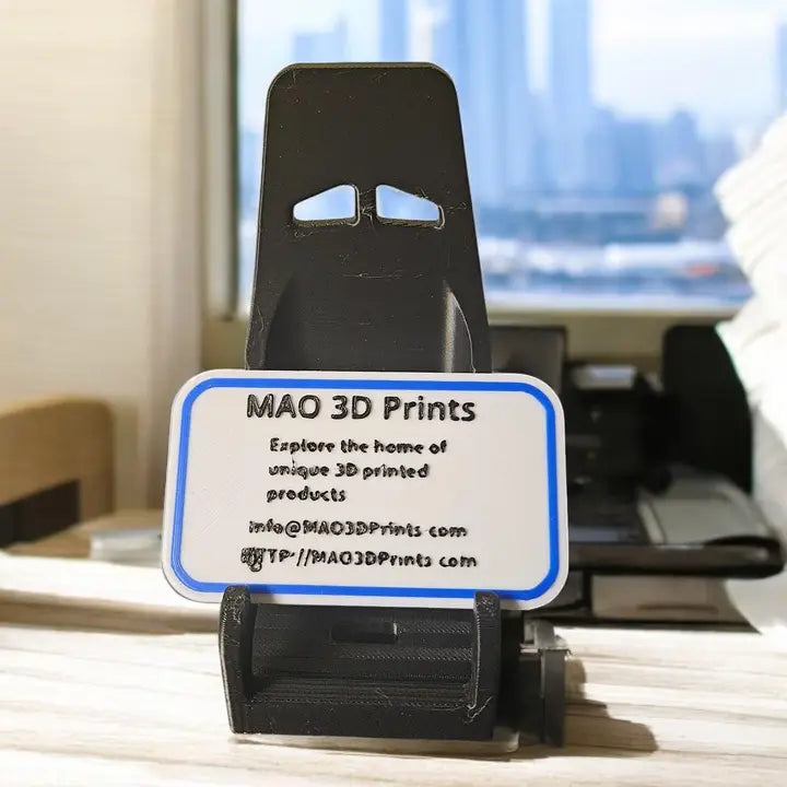 Race Car Seat Business Card Stand – Automotive Desk Display | USA Made