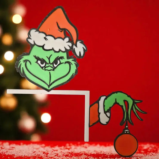 Christmas Grinch Door Corner Decor