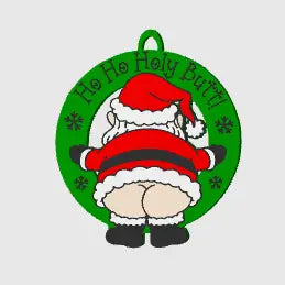 Santa Booty Christmas Ornament