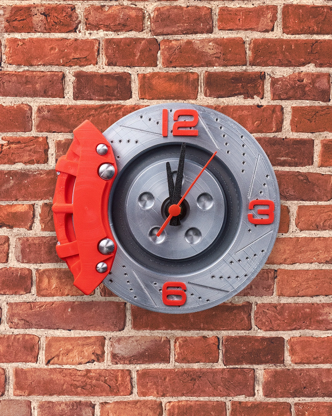 Brake Time Wall Clock – Automotive Garage & Mechanic Decor | 3D Printed | Made in USA