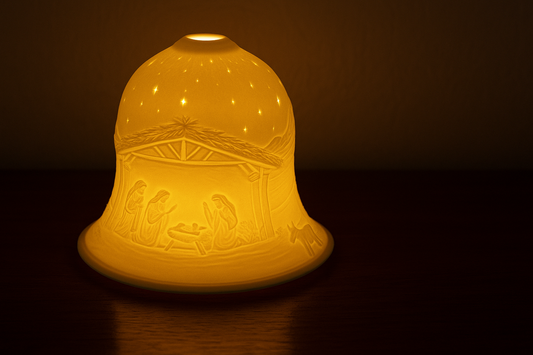 Christmas Bethlehem Nativity Scene Lithophane Candle Holder