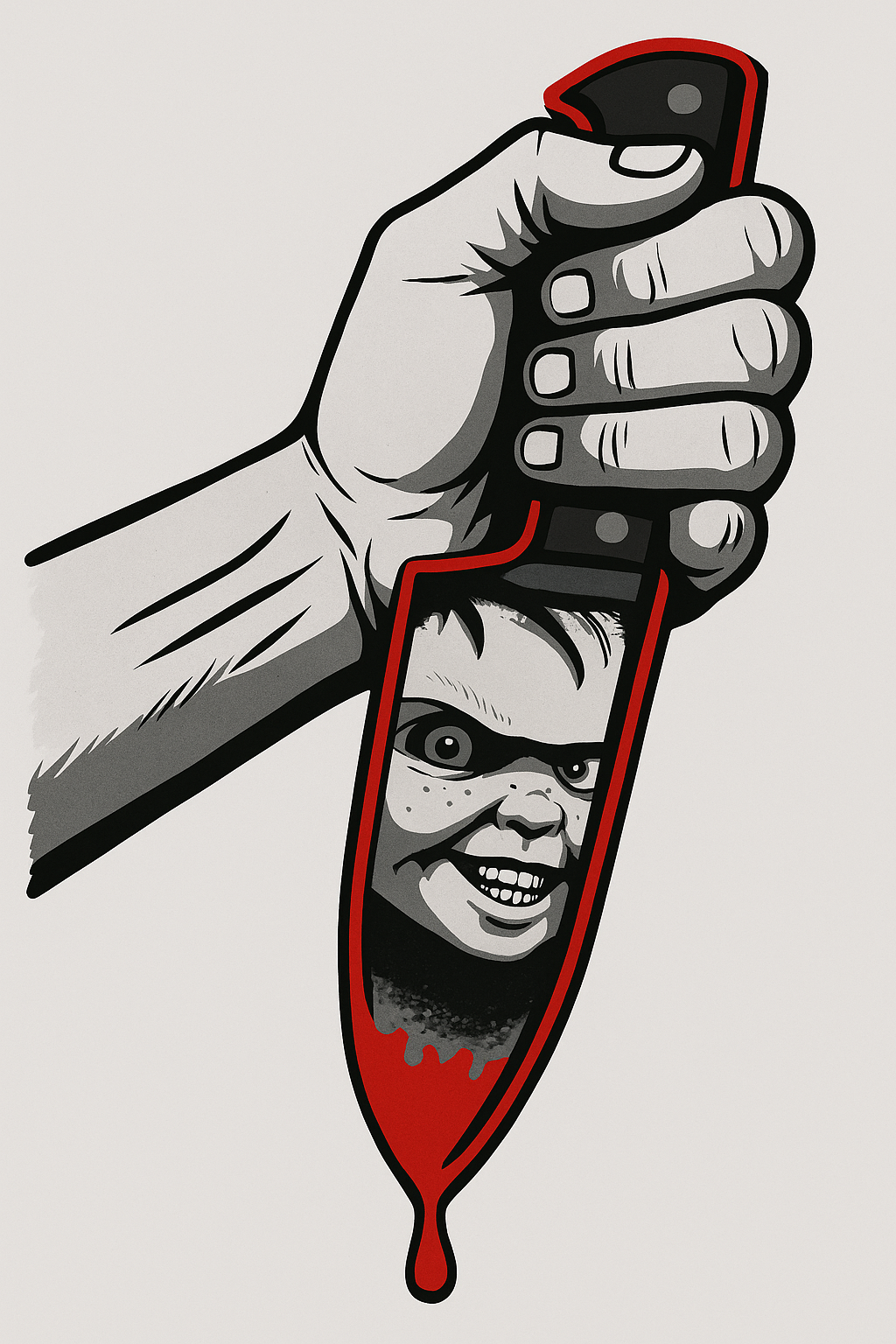 Halloween Chucky Knife – Horror Movie Prop Decor