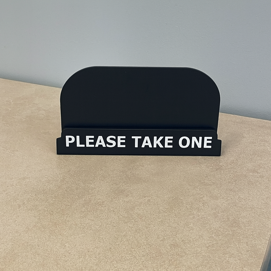 Please Take One Business Card Holder – USA Made