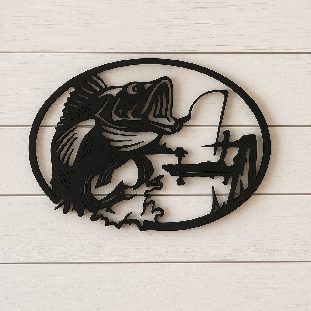 Fishing Wall Art – Rustic Lake House Decor | USA Made