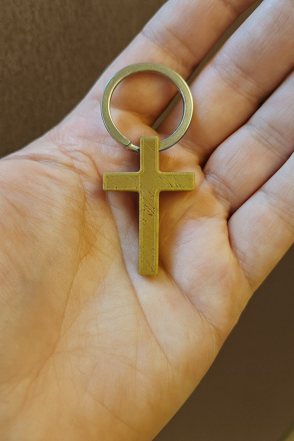 Cross Keychain – Faith Symbol Charm | USA Made 3D Printed