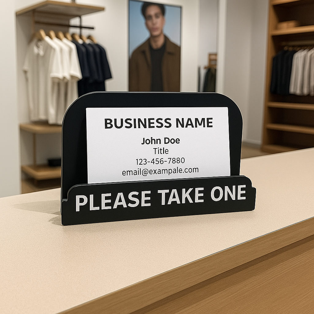 Please Take One Business Card Holder – USA Made