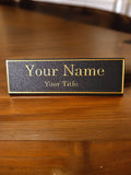 Custom Office Desk Nameplate - Personalized Name & Title Sign