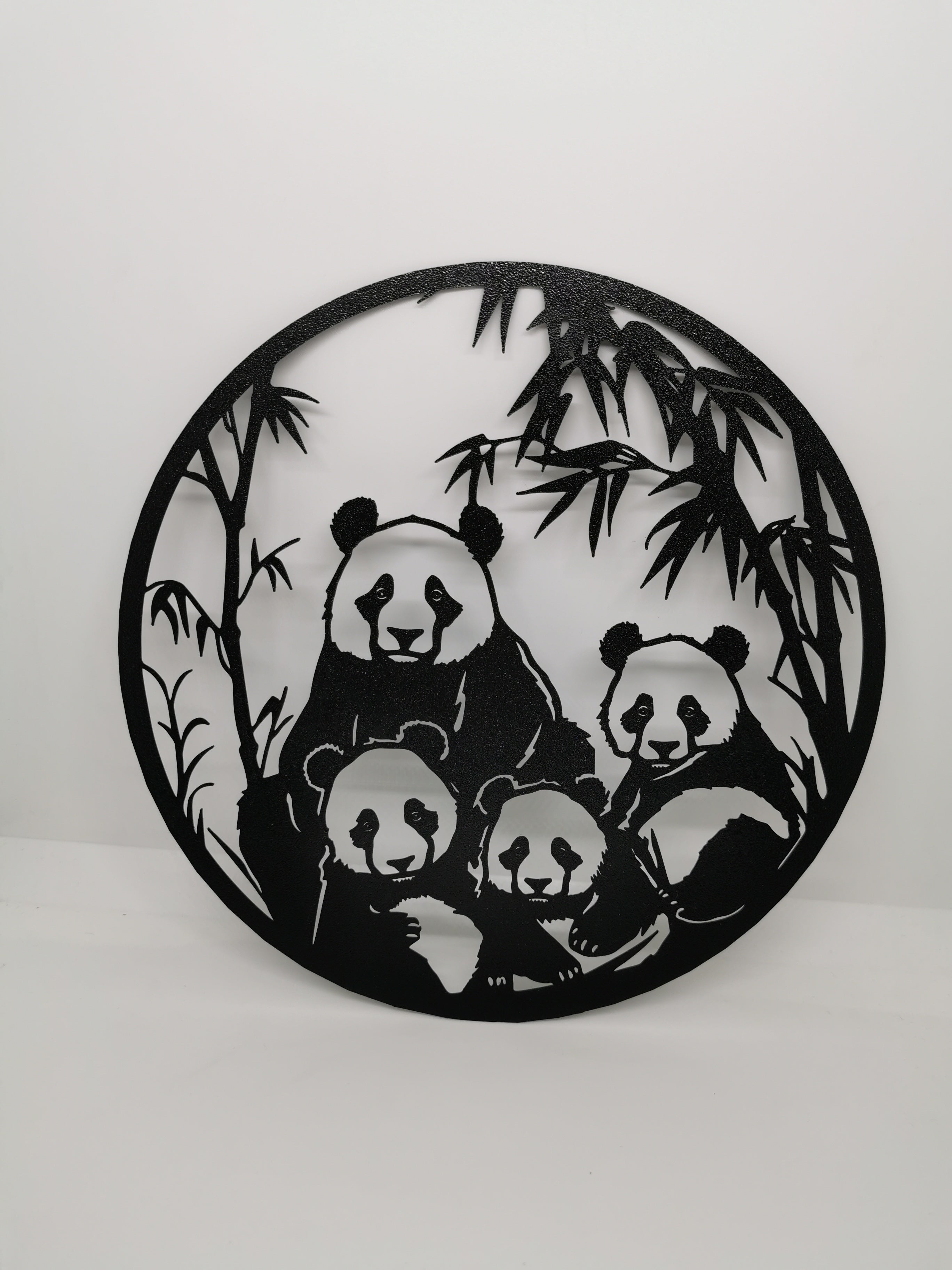 Pandas Shadow Wall Art | 3D Printed Panda Wall Decor for Nursery, Bedroom & Home