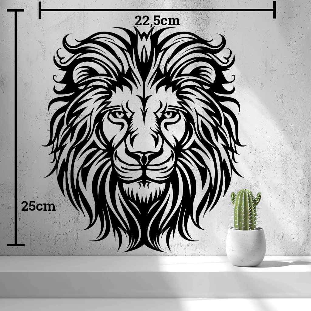Lion Head Shadow Wall Art – Modern 3D Animal Decor