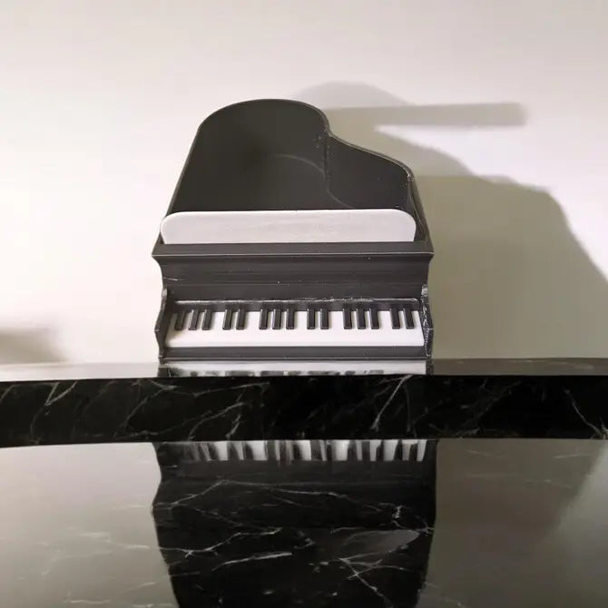 Grand Piano Business Card Holder – Musical Desk Display | USA Made