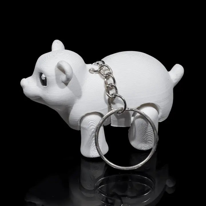 Tiny Polar Bear Keychain – Arctic Wildlife Charm | USA Made