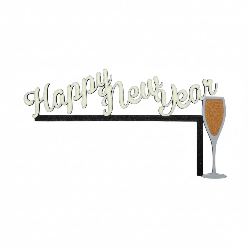 Happy New Year Door Corner Decor