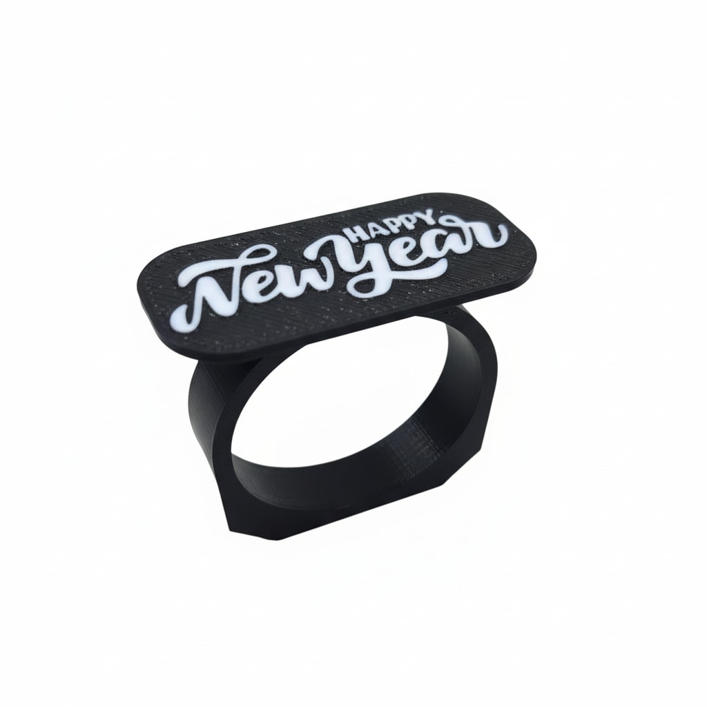 Happy New Year Napkin Ring Holders (Set of 5)