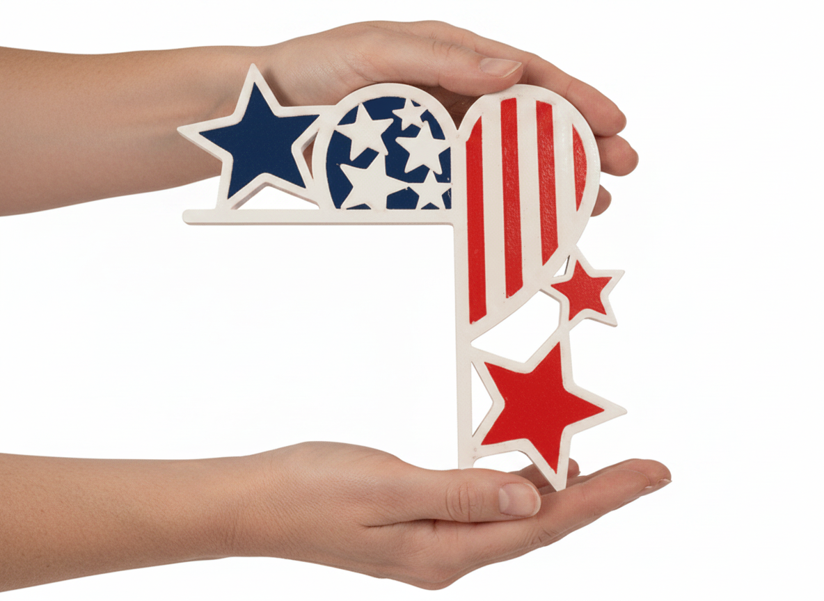 4th of July Heart Stars Dorr Corner Decor
