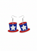 July 4th Hat Earrings