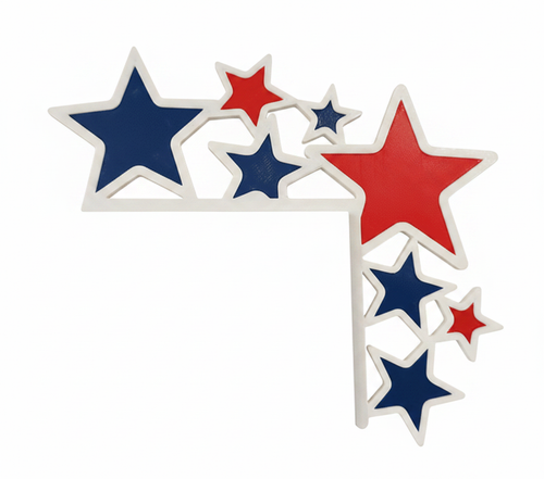 4th of July Stars Door Corner Decor