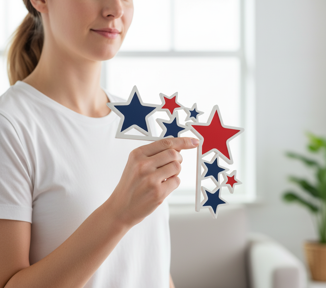 4th of July Stars Door Corner Decor