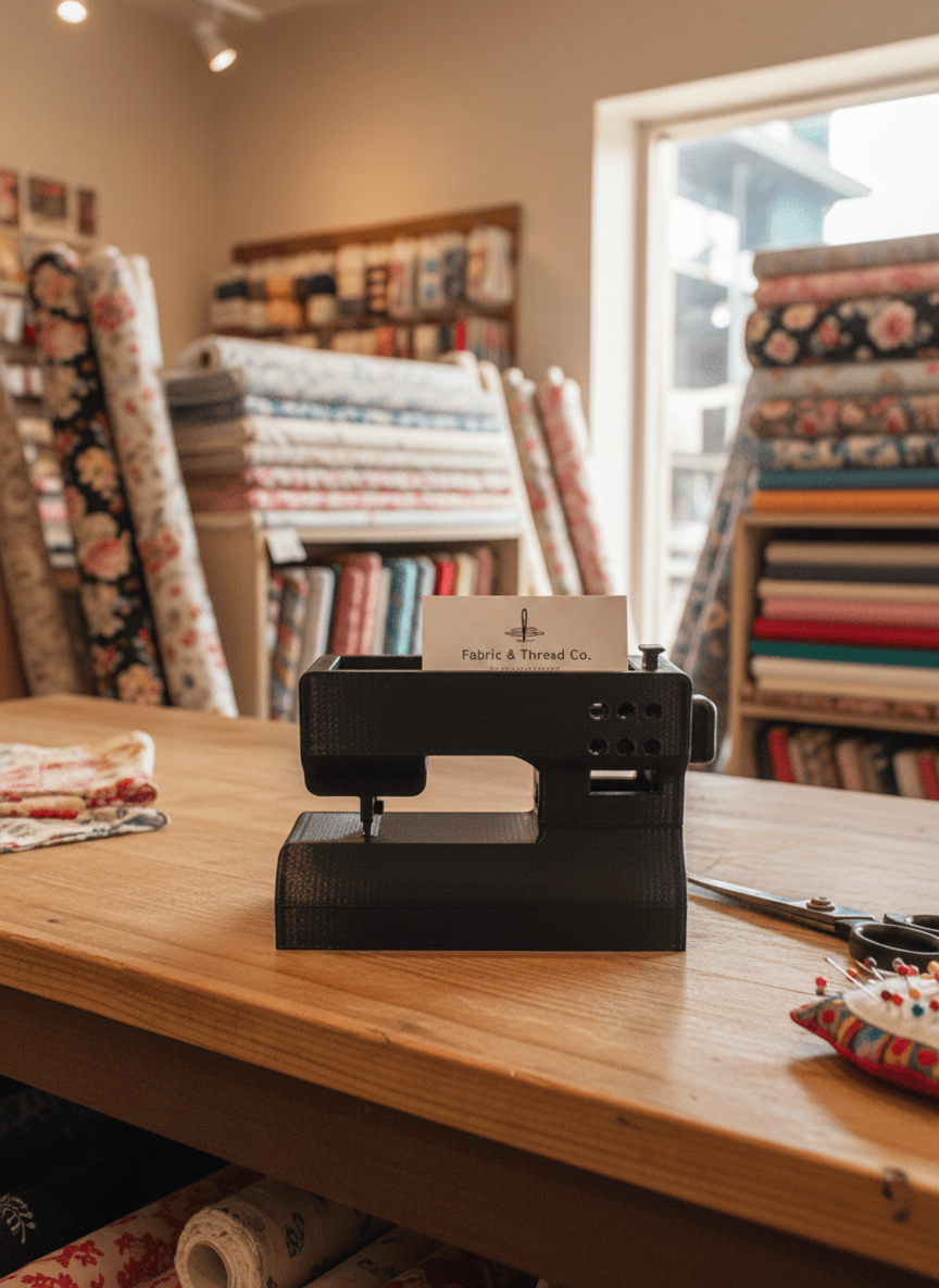 Sewing Machine Business Card Holder