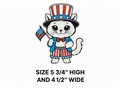 Uncle Sam July 4th Cat Wall Art