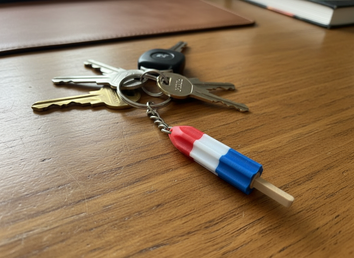 Firecracker Popsicle Keychain