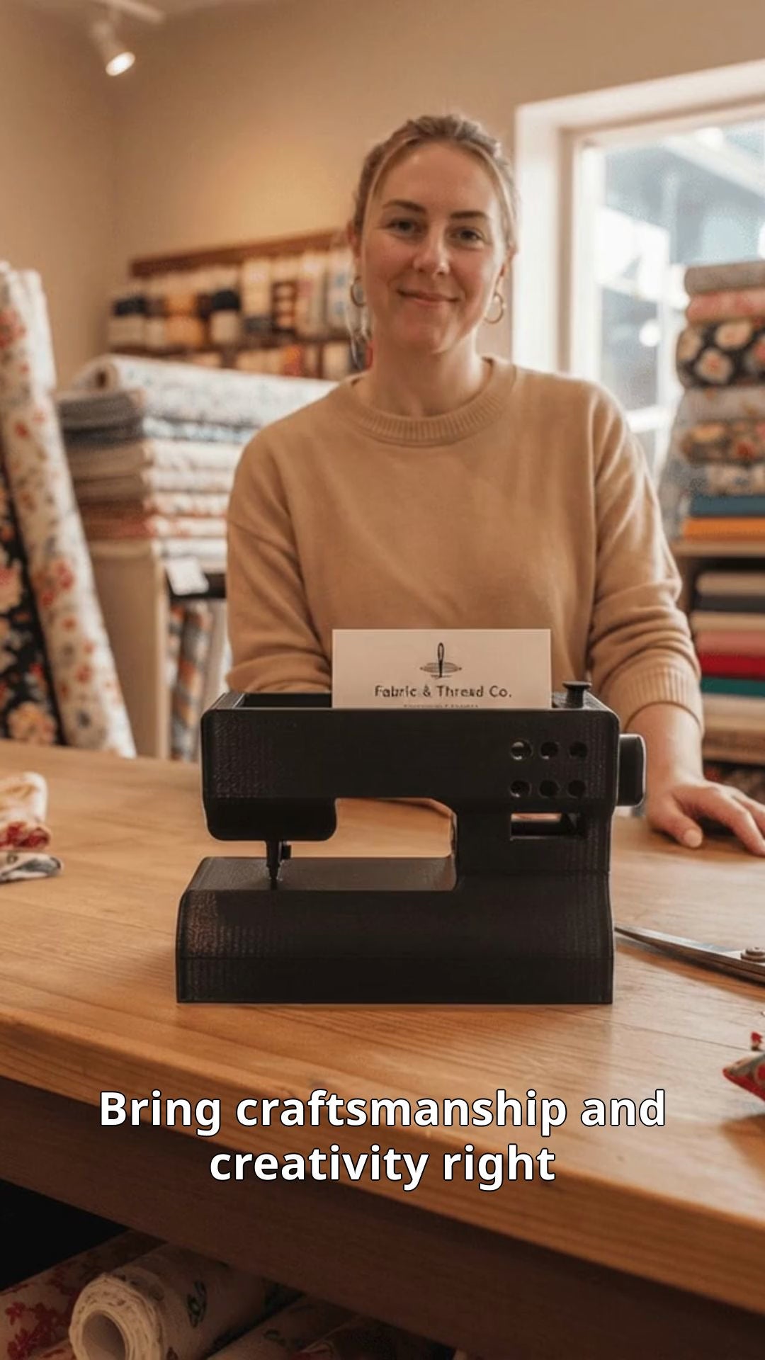 Sewing Machine Business Card Holder